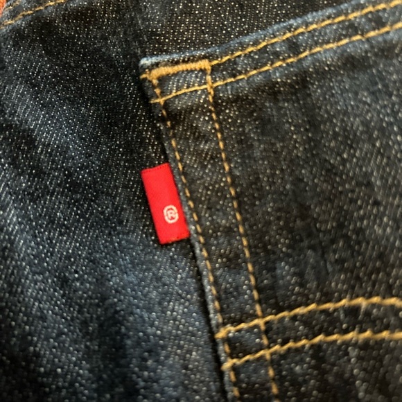 Levi's Men's rare blank 514 Dark Blue Jeans W29 L32 - Picture 5 of 16